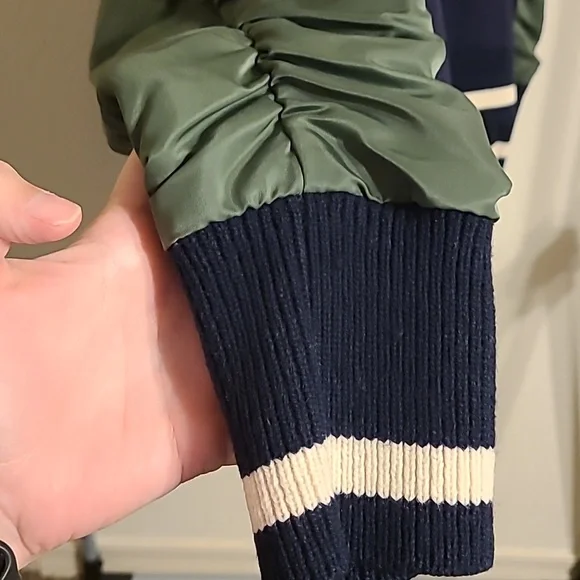 Veronica Beard Blue Green Varsity Jacket Wool Blend S - Picture 7 of 9